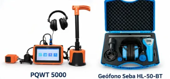 Detección de fugas de agua con geófono profesional